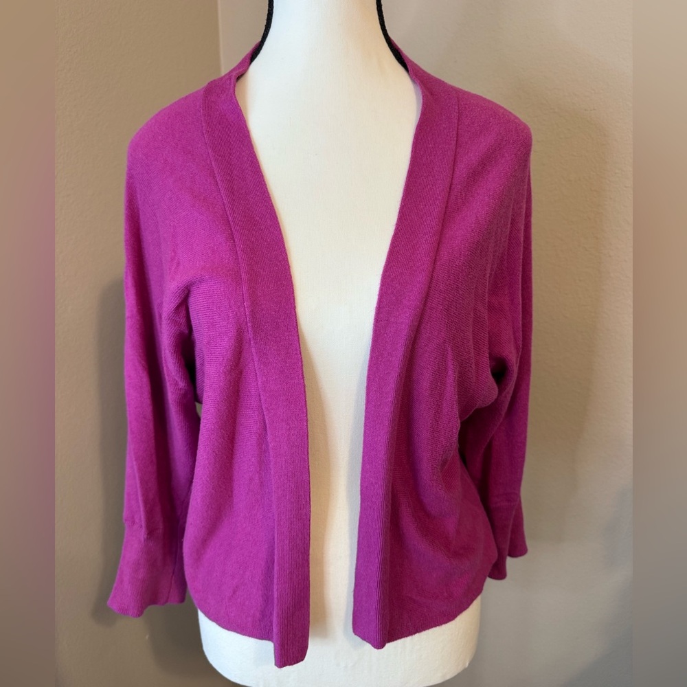 Cabi Open-Front Fuchsia Women's Cardigan Sweater size Small